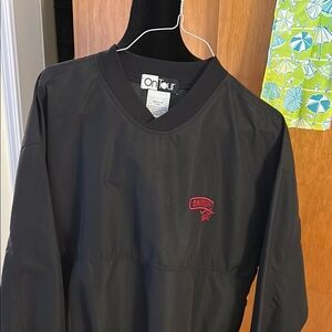 On Tour Black Pullover with Red Logo